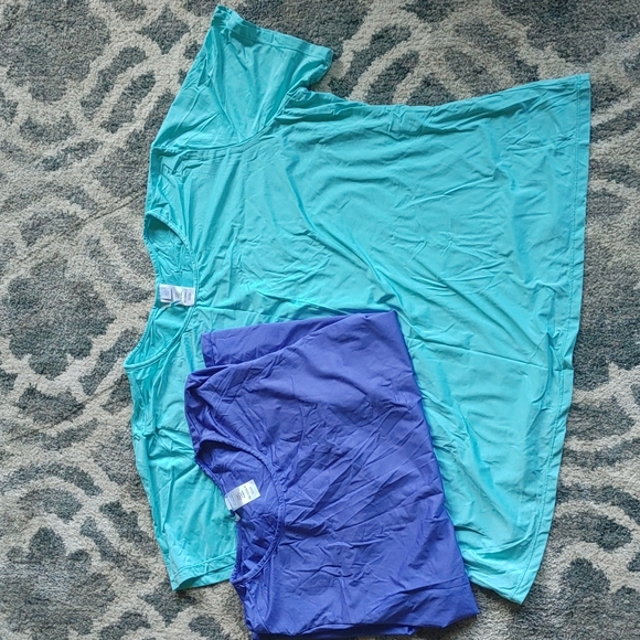 Swim 365 Swim Tops Nylon Spandex Short Sleeve Womens Size 22 24 2 Pack - Picture 8 of 9